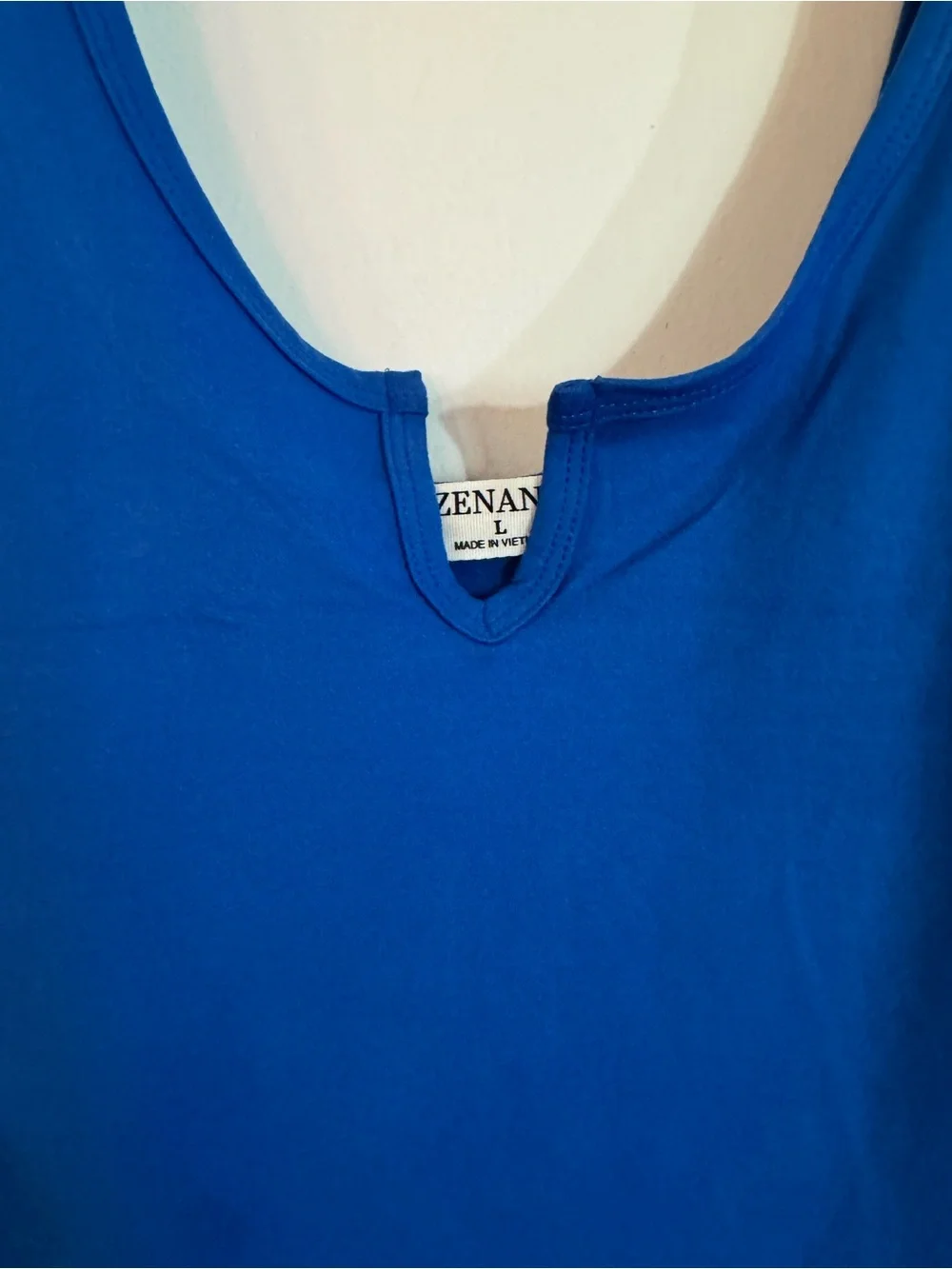 Zena Royal Blue Sleeveless V-Neck One-Piece Bodysuit